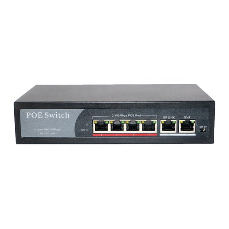 Przełącznik Poe serii 4ep+2e OEM ODM 100 m 4 porty 10/100 Mb/s Poe 0