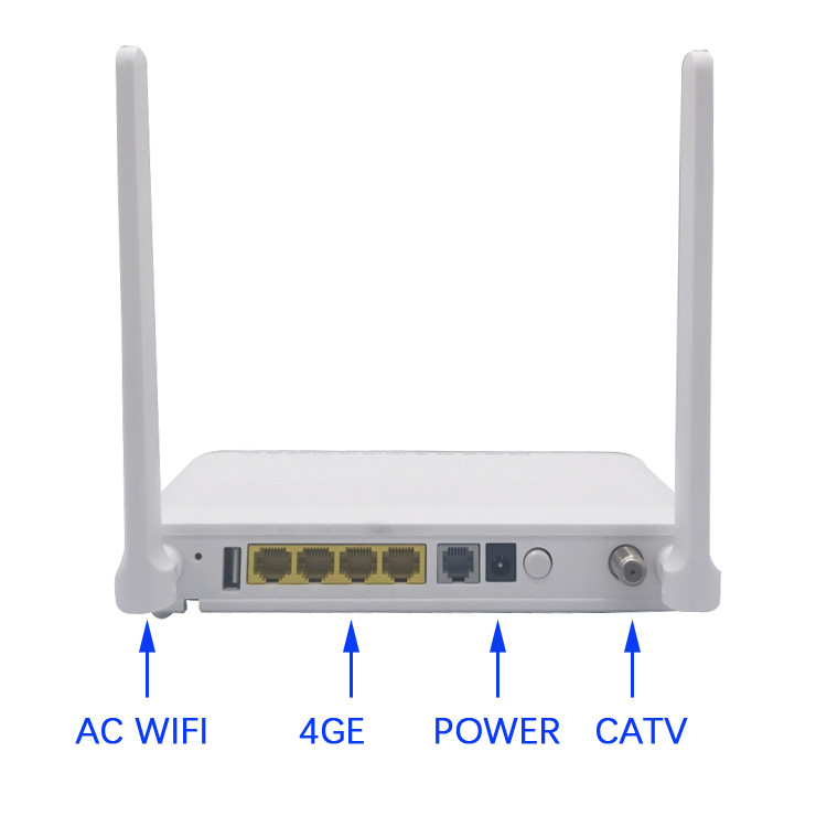 F673v 4GE CATV ZTE CHIP SET FTTH ONU ONT 2.4GHz / 5g AC Wifi